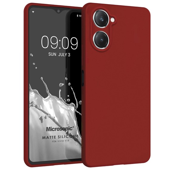 Microsonic Matte Silicone Vivo Y18 Kılıf Kırmızı 1