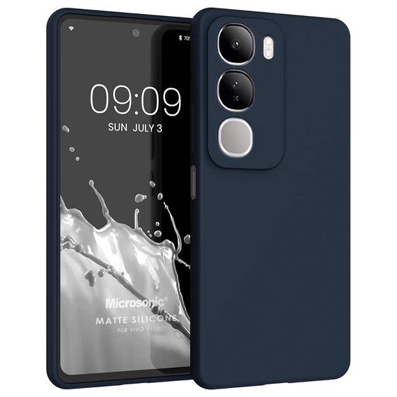 Microsonic Matte Silicone Vivo Y19s Kılıf Lacivert 1