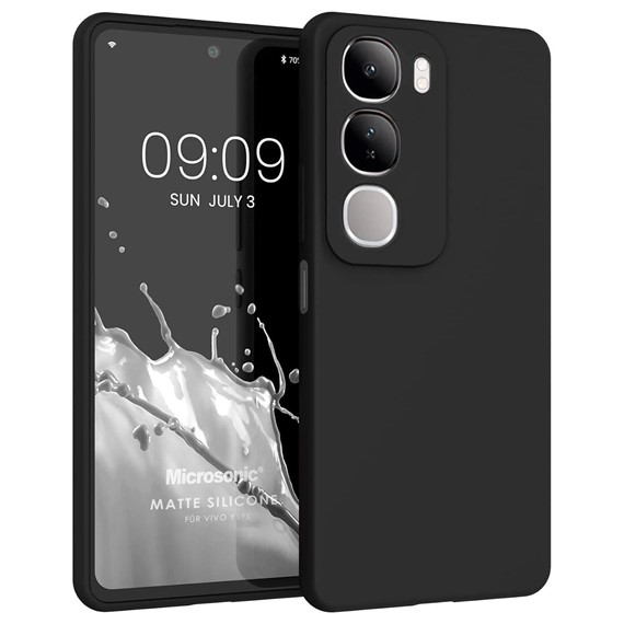 Microsonic Matte Silicone Vivo Y19s Kılıf Siyah 1