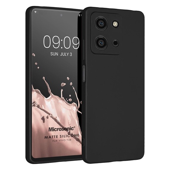 Microsonic Matte Silicone Vivo Y28 Kılıf Siyah 1