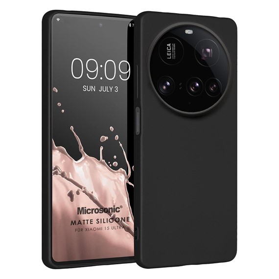 Microsonic Matte Silicone Xiaomi 15 Ultra Kılıf Siyah 1