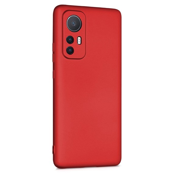 Microsonic Matte Silicone Xiaomi Mi 12 Lite Kılıf Kırmızı 2