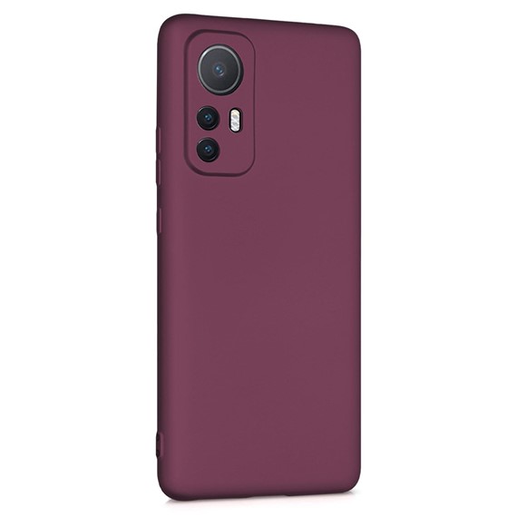 Microsonic Matte Silicone Xiaomi Mi 12 Lite Kılıf Mor 2