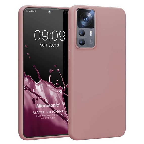 Microsonic Matte Silicone Xiaomi Mi 12T Pro Kılıf Rose Gold 1