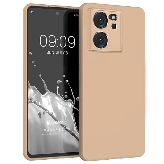 Microsonic Matte Silicone Xiaomi Mi 13T Kılıf Gold 1
