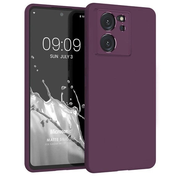 Microsonic Matte Silicone Xiaomi Mi 13T Kılıf Mor 1