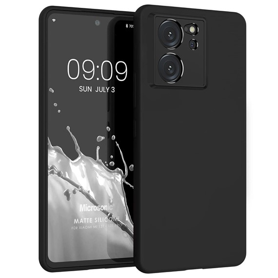 Microsonic Matte Silicone Xiaomi Mi 13T Kılıf Siyah 1
