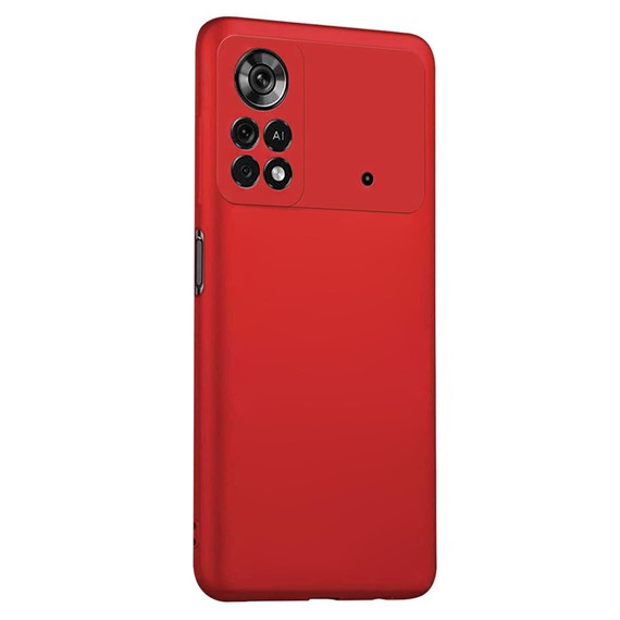 Microsonic Matte Silicone Xiaomi Poco M4 Pro 4G Kılıf Kırmızı 2