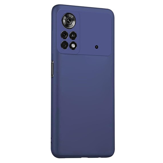 Microsonic Matte Silicone Xiaomi Poco M4 Pro 4G Kılıf Lacivert 2