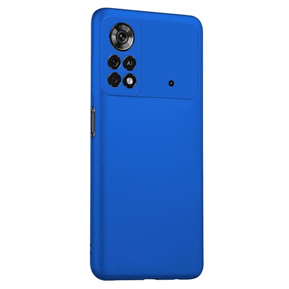 Microsonic Matte Silicone Xiaomi Poco M4 Pro 4G Kılıf Mavi 2