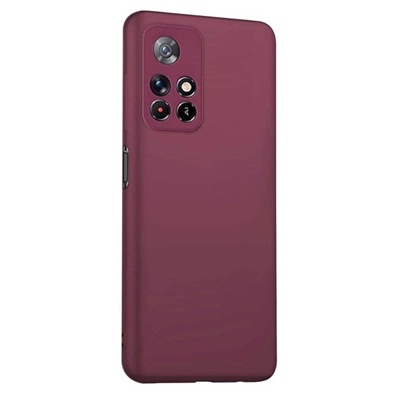 Microsonic Matte Silicone Xiaomi Redmi Note 11T Kılıf Mor 2