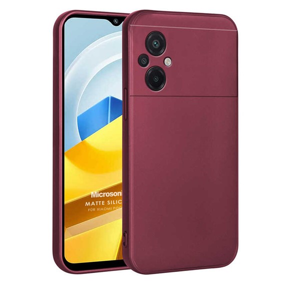 Microsonic Matte Silicone Xiaomi Poco M5 Kılıf Mor 1