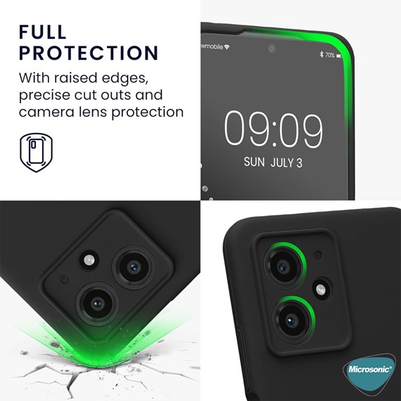 Microsonic Matte Silicone Xiaomi Poco M6 Pro 5G Kılıf Siyah 2