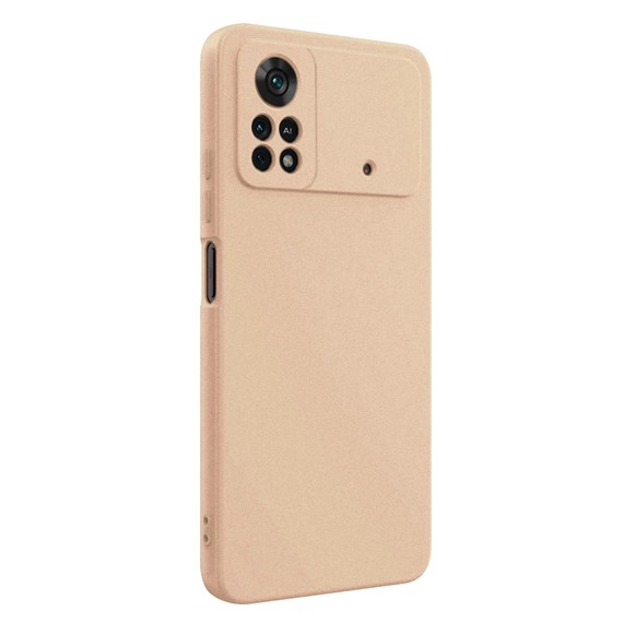 Microsonic Matte Silicone Xiaomi Poco X4 Pro 5G Kılıf Gold 2