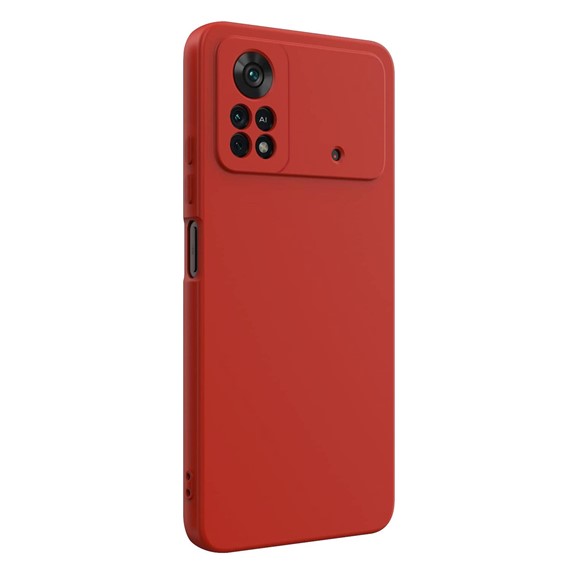 Microsonic Matte Silicone Xiaomi Poco X4 Pro 5G Kılıf Kırmızı 2