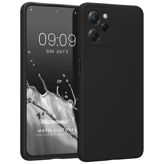 Microsonic Matte Silicone Xiaomi Poco X5 Pro Kılıf Siyah 1