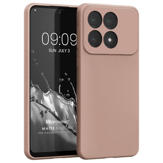 Microsonic Matte Silicone Xiaomi 14T Pro Kılıf Rose Gold 1
