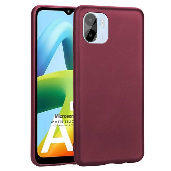 Microsonic Matte Silicone Xiaomi Redmi A1 Kılıf Mor 1