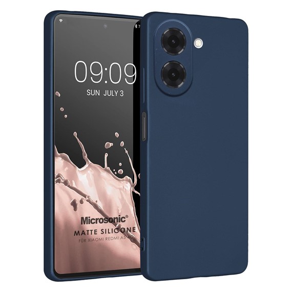 Microsonic Matte Silicone Xiaomi Redmi A5 4G Kılıf Lacivert 1