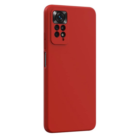 Microsonic Matte Silicone Xiaomi Redmi Note 11 Pro 5G Kılıf Kırmızı 2