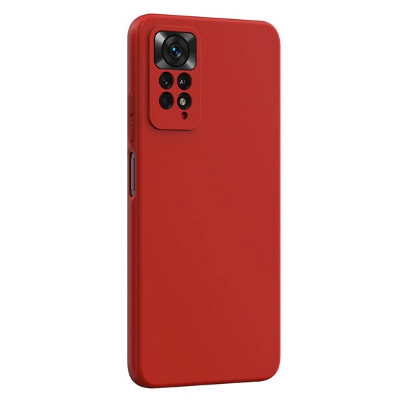 Microsonic Matte Silicone Xiaomi Redmi Note 12 Pro 4G Kılıf Kırmızı 2