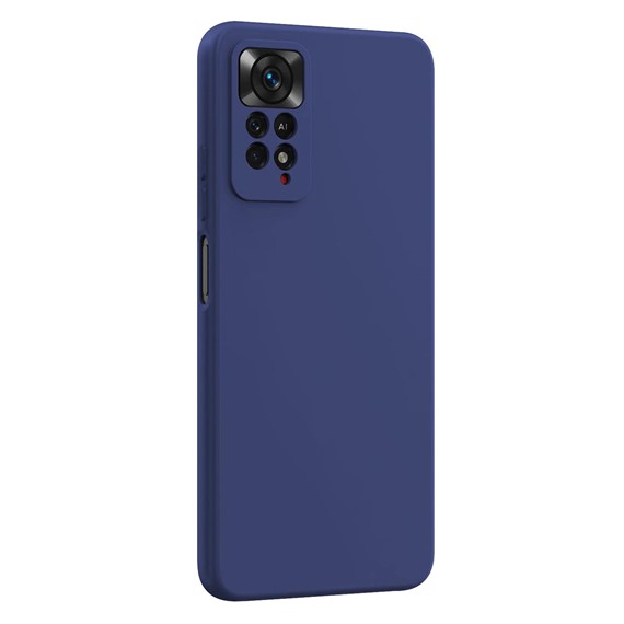 Microsonic Matte Silicone Xiaomi Redmi Note 11 Pro 5G Kılıf Lacivert 2