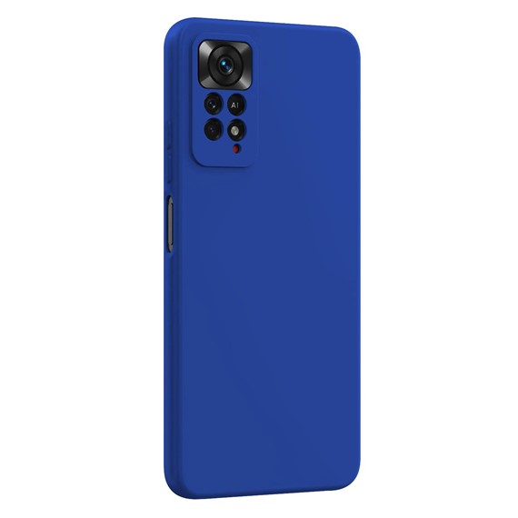 Microsonic Matte Silicone Xiaomi Redmi Note 11 Pro 5G Kılıf Mavi 2