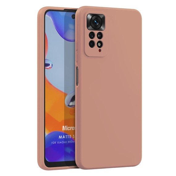 Microsonic Matte Silicone Xiaomi Redmi Note 12 Pro 4G Kılıf Rose Gold 1