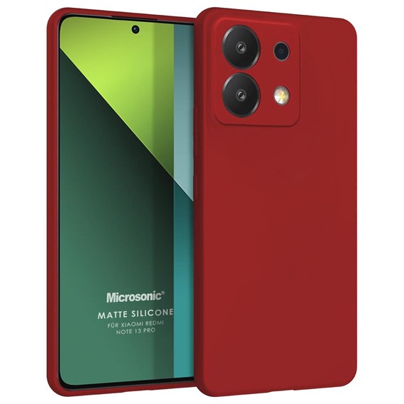 Microsonic Matte Silicone Xiaomi Poco X6 5G Kılıf Kırmızı 1