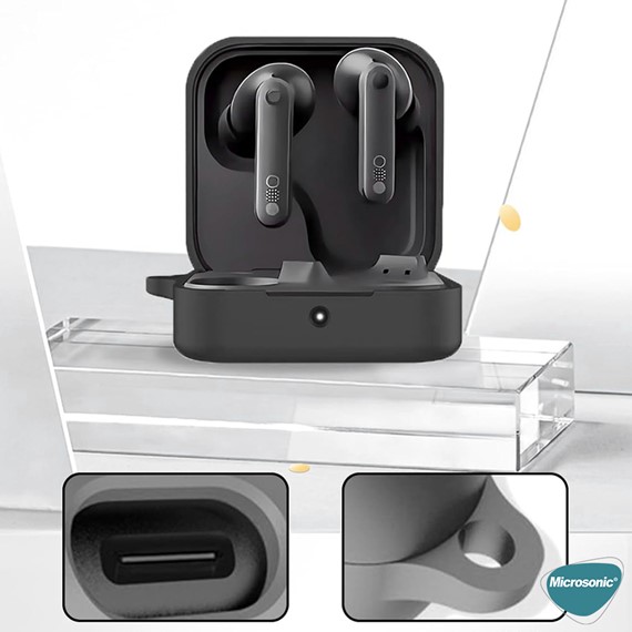 Microsonic Nothing CMF Buds Pro 2 Kılıf Askılı Mat Silikon Lacivert 3