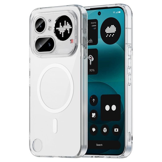 Microsonic Nothing Phone 4a Pro Kılıf MagSafe Clear Sararmaz Şeffaf 1