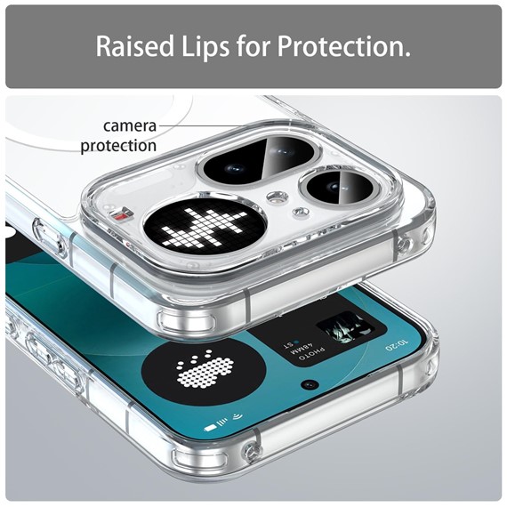 Microsonic Nothing Phone 4a Pro Kılıf MagSafe Clear Sararmaz Şeffaf 2