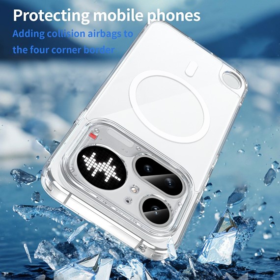 Microsonic Nothing Phone 4a Pro Kılıf MagSafe Clear Sararmaz Şeffaf 3