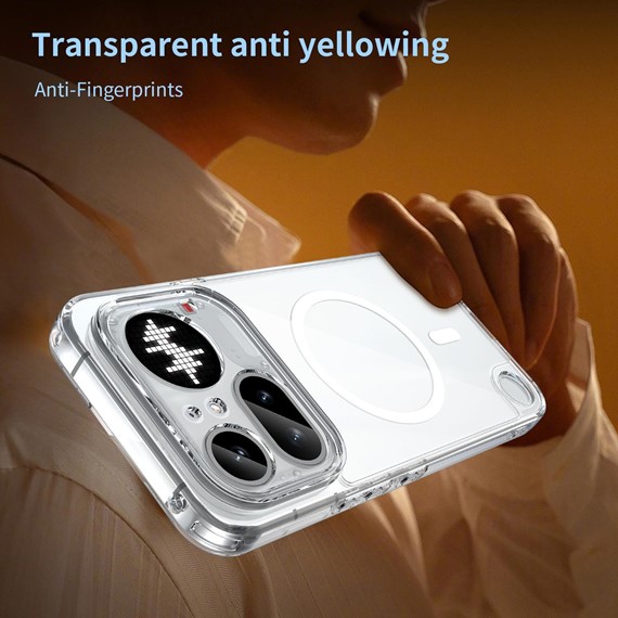 Microsonic Nothing Phone 4a Pro Kılıf MagSafe Clear Sararmaz Şeffaf 4