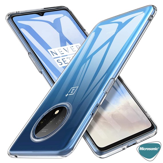 Microsonic OnePlus 7T Kılıf Transparent Soft Beyaz 5