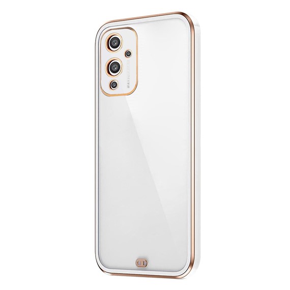 Microsonic OnePlus 9 Kılıf Laser Plated Soft Beyaz 2