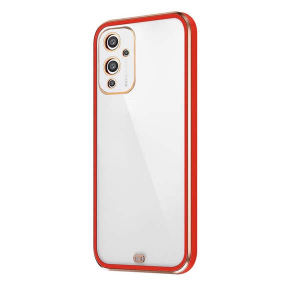 Microsonic OnePlus 9 Kılıf Laser Plated Soft Kırmızı 2