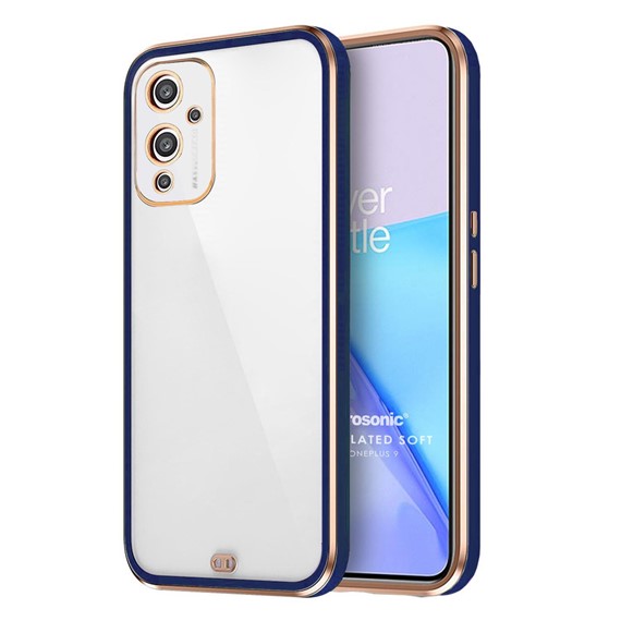 Microsonic OnePlus 9 Kılıf Laser Plated Soft Lacivert 1