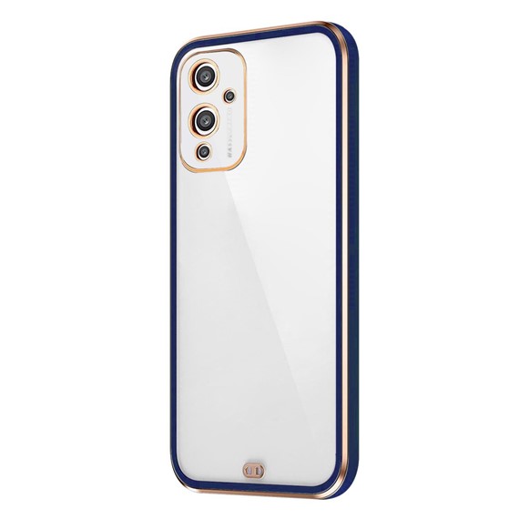 Microsonic OnePlus 9 Kılıf Laser Plated Soft Lacivert 2