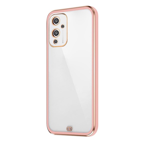 Microsonic OnePlus 9 Kılıf Laser Plated Soft Pembe 2