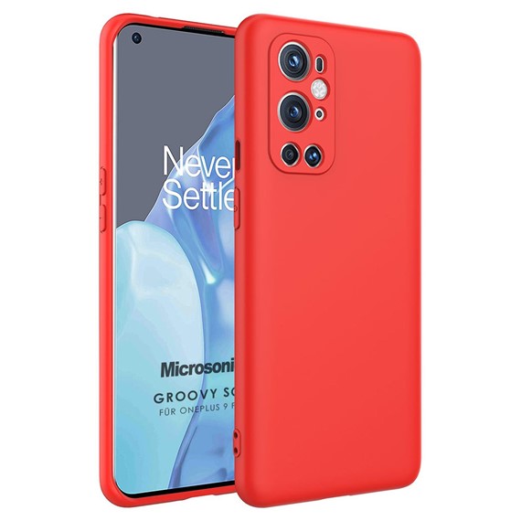 Microsonic OnePlus 9 Pro Kılıf Groovy Soft Kırmızı 1