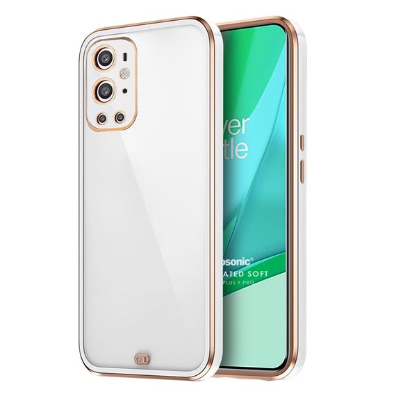 Microsonic OnePlus 9 Pro Kılıf Laser Plated Soft Beyaz 1