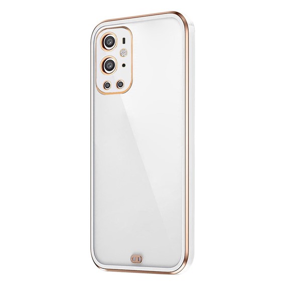 Microsonic OnePlus 9 Pro Kılıf Laser Plated Soft Beyaz 2