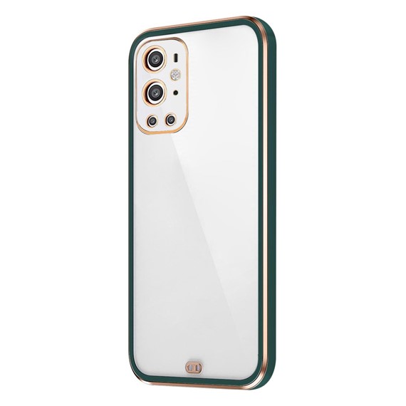 Microsonic OnePlus 9 Pro Kılıf Laser Plated Soft Koyu Yeşil 2