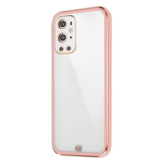 Microsonic OnePlus 9 Pro Kılıf Laser Plated Soft Pembe 2