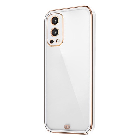 Microsonic OnePlus Nord 2 Kılıf Laser Plated Soft Beyaz 2