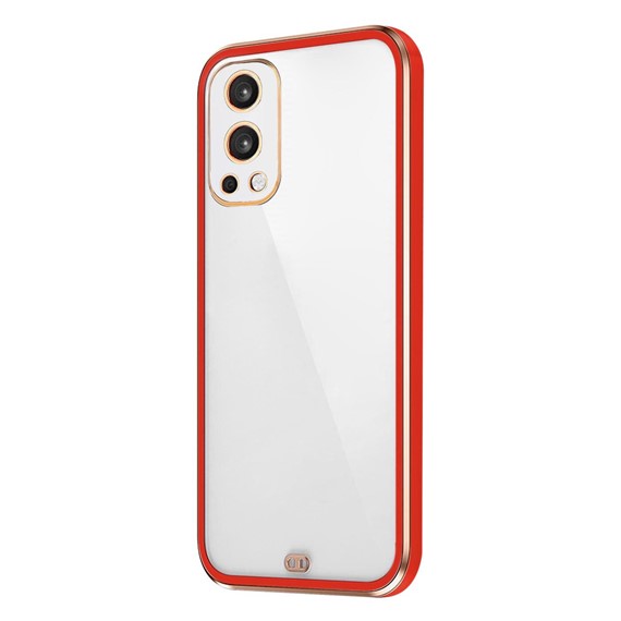 Microsonic OnePlus Nord 2 Kılıf Laser Plated Soft Kırmızı 2