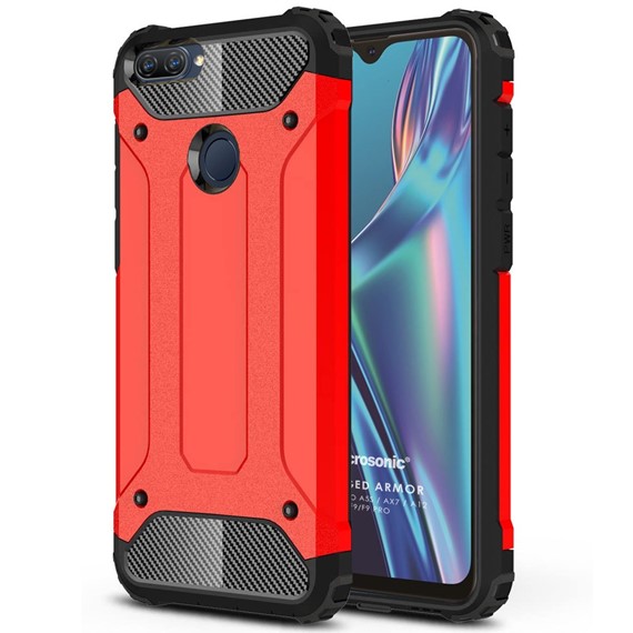 Microsonic Oppo A12 Kılıf Rugged Armor Kırmızı 1