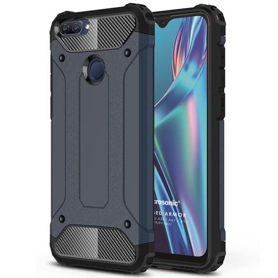 Microsonic Oppo A12 Kılıf Rugged Armor Lacivert 1