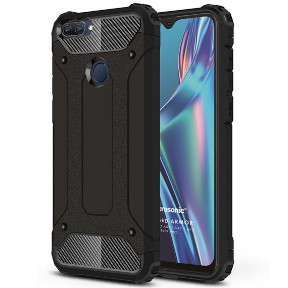 Microsonic Oppo A12 Kılıf Rugged Armor Siyah 1